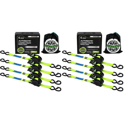 Automatischer Spanngurt 3,6m – Set 4er-Pack mit S-Haken