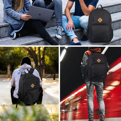 Laptop Rucksack 2er-Set, Schulrucksack für Herren Damen, 15,6/17,3 Zoll