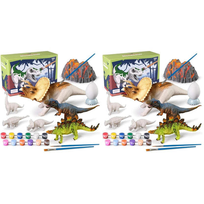 3D Dinosaurier Malset für Kinder – Kreatives Geschenk (2er Pack)