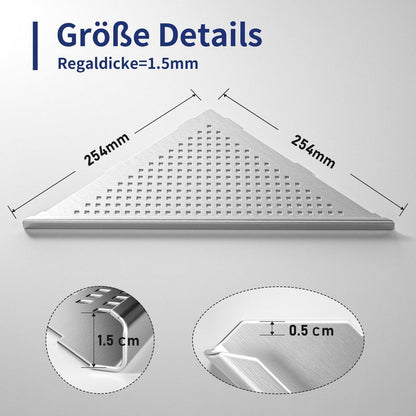 Edelstahl Eckregal Duschablage 2er-Set, 254mm