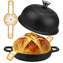 Gusseisen Dutch Oven Schwarz 4.7L Brotbacken & Schmoren