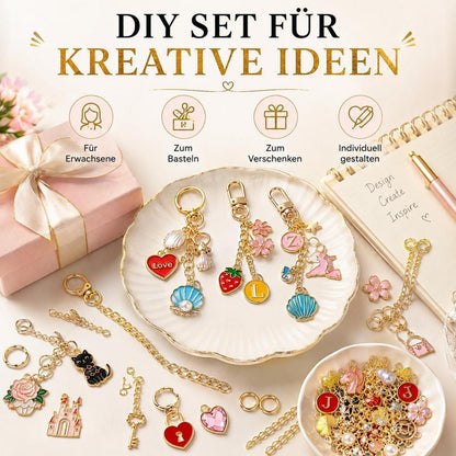 325-teiliges Schmuck Selber Machen Set für Schlüsselanhänger & Taschen