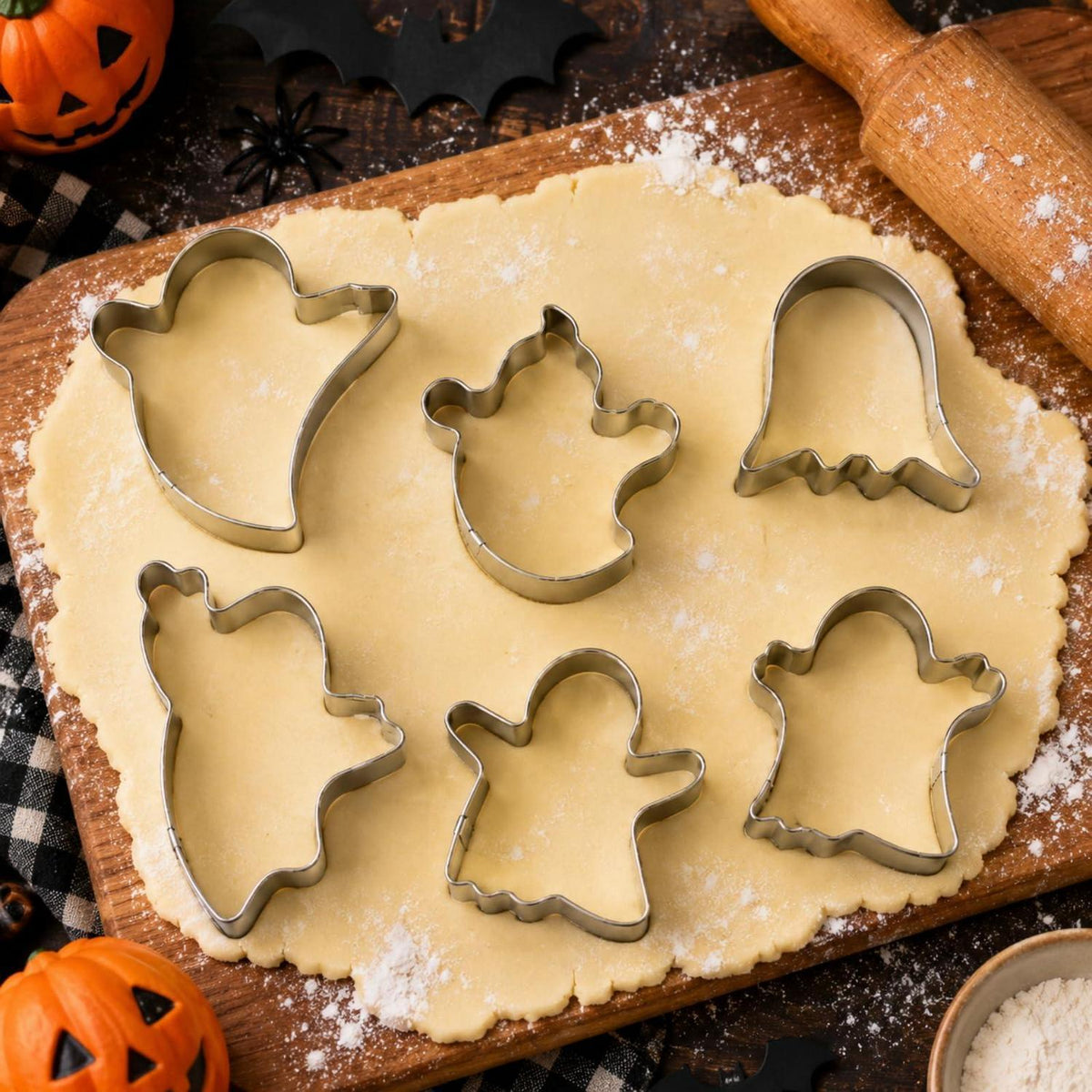 Geister Ausstechformen 6-teilig Edelstahl Halloween Keksausstecher
