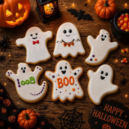 Geister Ausstechformen 6-teilig Edelstahl Halloween Keksausstecher