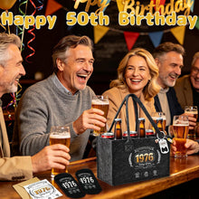 Bier Handtasche Geschenkset 50 Geburtstag Mann mit Socken & Schlüsselanhänger