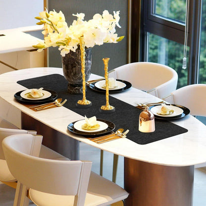 Filz Tischläufer Anthrazit 100x30 cm Hitzebeständig