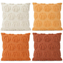 4er-Set Herbstkissenbezüge 45x45cm Kürbisdeko Orange