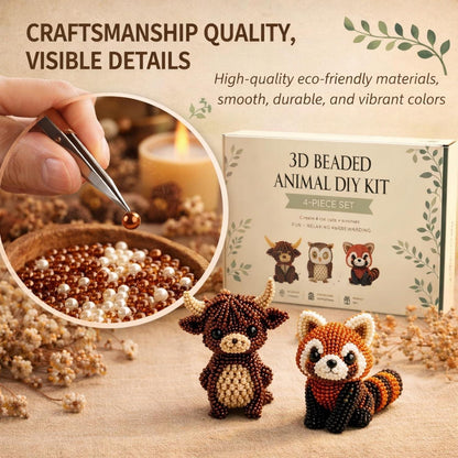 3D Perlentiere Bastelset – Kreatives DIY Kit für Erwachsene & Kinder