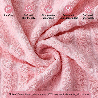 Kobete Handtuchset Rosa, 4-teilig – 100% Baumwolle