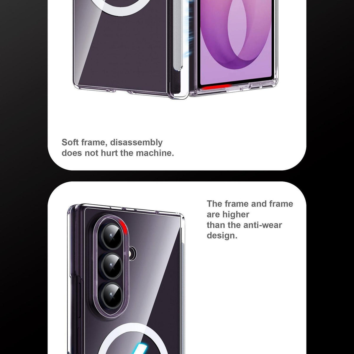 Samsung Z Fold 8 Ultra Hülle Magnetisch mit Scharnierschutz
