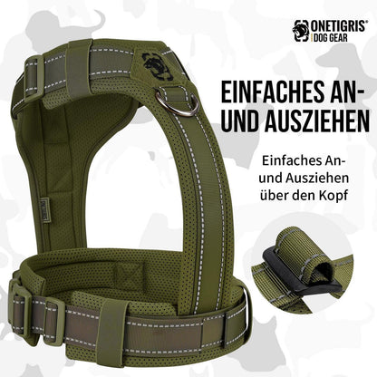 Diesel Taktisches Hundegeschirr Grün M (14-27kg)