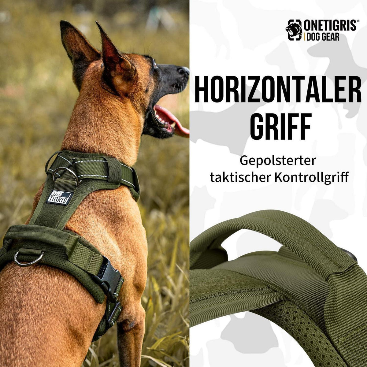 Diesel Taktisches Hundegeschirr Grün M (14-27kg)