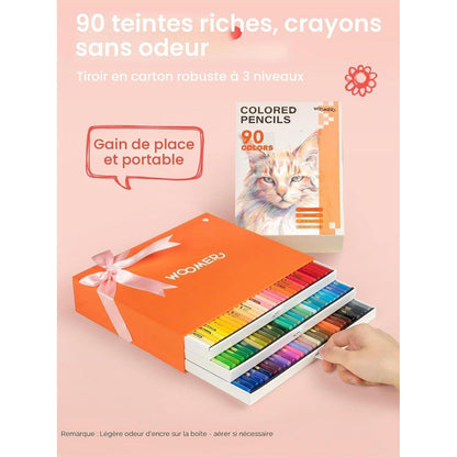 Acrylmarker Set 12 Grüntöne & 90 Buntstifte mit Übungspapier