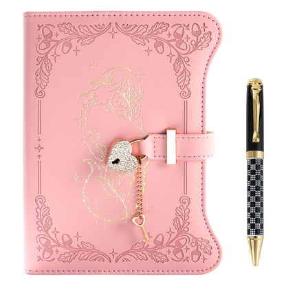 Notizbuch mit Schloss & Schlüssel – Fuchs Design A5