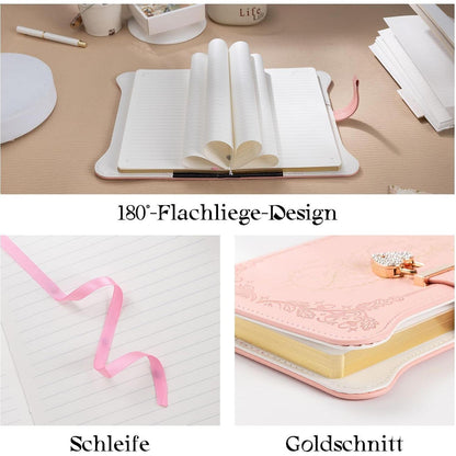 Notizbuch mit Schloss & Schlüssel – Fuchs Design A5