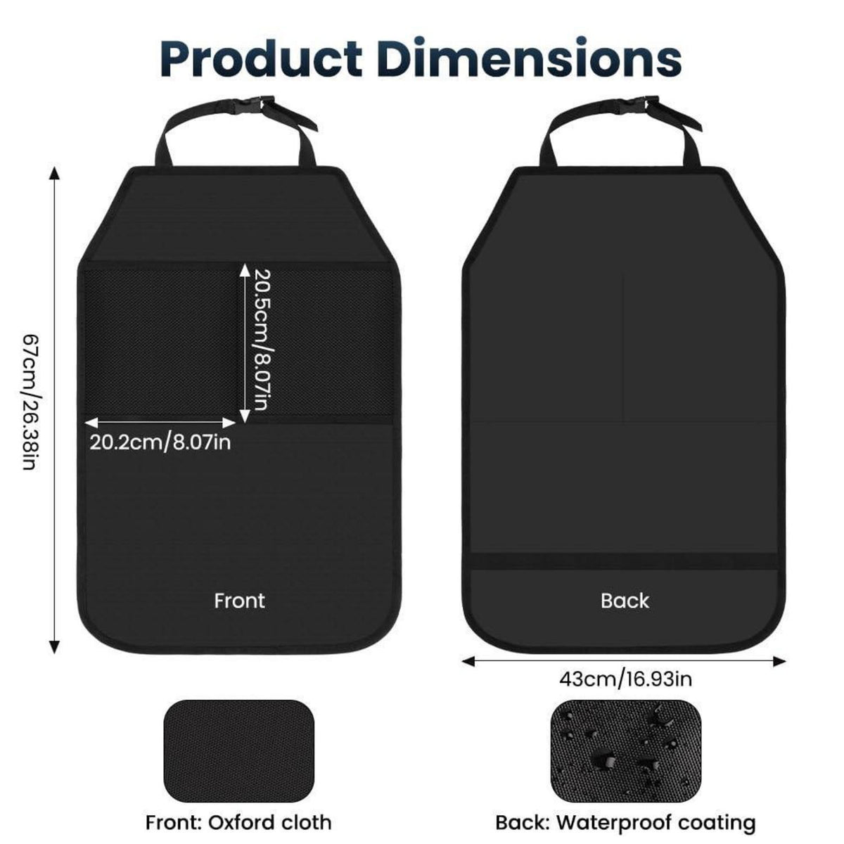 Autositz Organizer 2er-Pack – Rücksitz Tasche für Ordnung