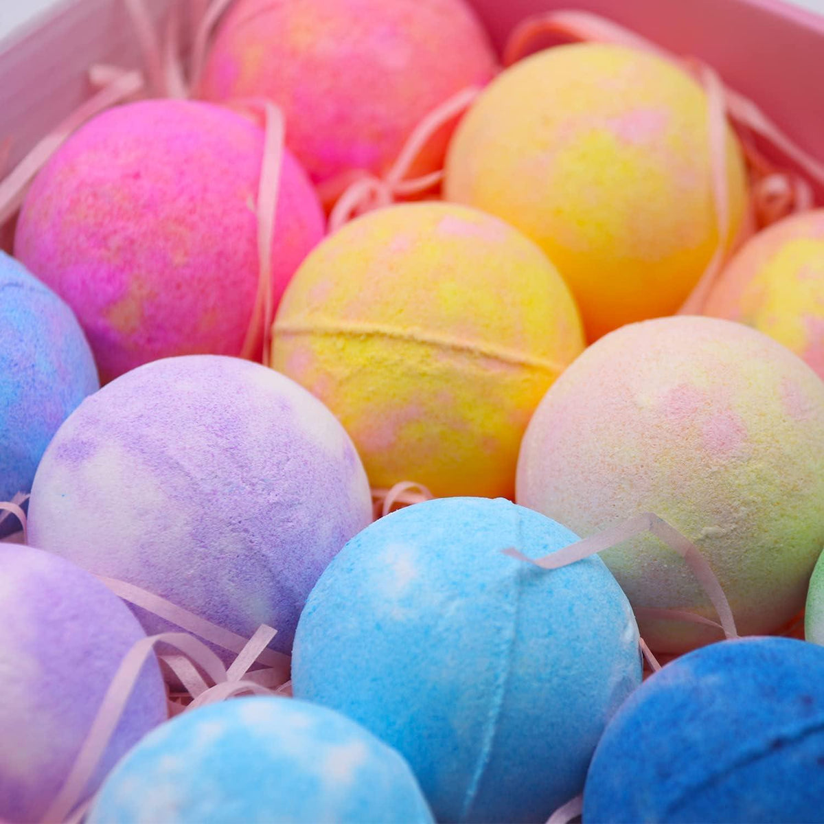 16 Badekugeln Geschenkset – Bio Badebomben mit ätherischen Ölen