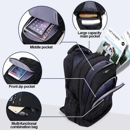 Rucksack mit Rollen für Kinder – Schultasche mit Trolley, Blau