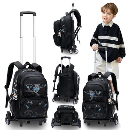 Rucksack mit Rollen für Kinder – Schultasche mit Trolley