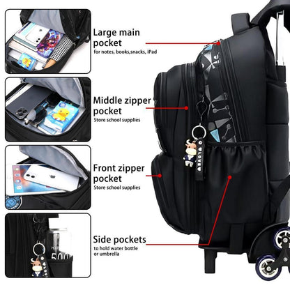 Rucksack mit Rollen für Kinder – Schultasche mit Trolley