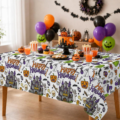 Halloween Ausmal-Tischdecke interaktiv 137x274 cm