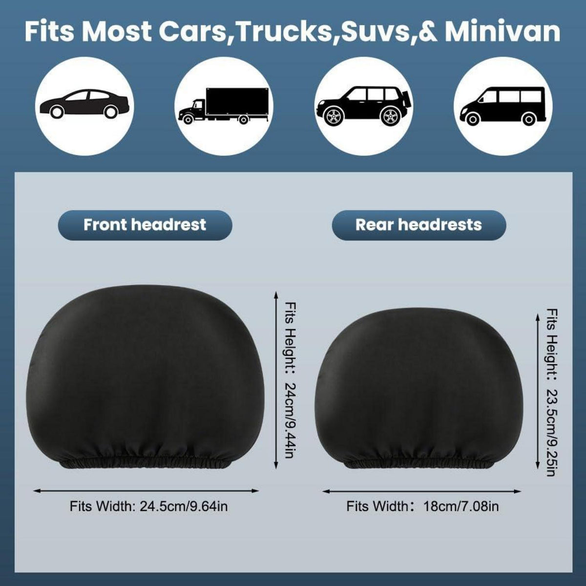 Kopfstützenbezüge Auto 4er Set – Universal & Elastisch