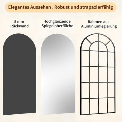 Großer Standspiegel mit Bogenform – 175x65 cm für Wohnzimmer