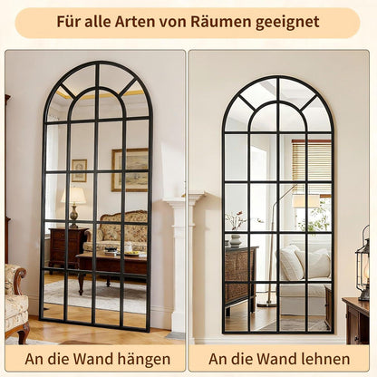 Großer Standspiegel mit Bogenform – 175x65 cm für Wohnzimmer