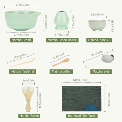 Matcha Set 9-teilig – Keramik Schale & Zubehör