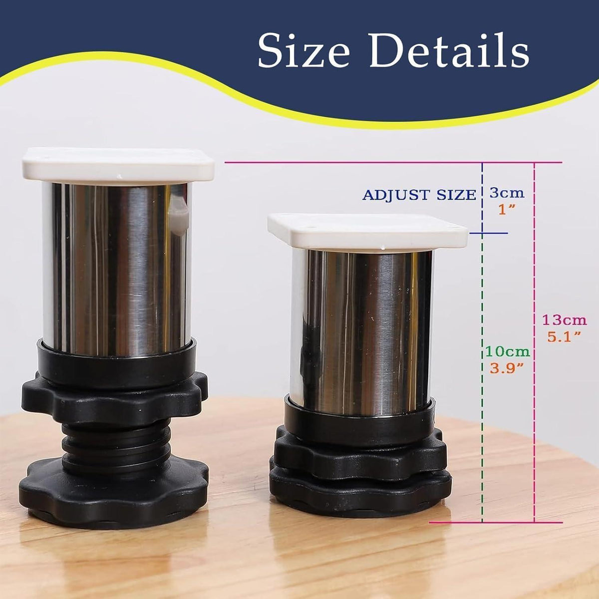 Höhenverstellbares Untergestell für Gefrierschrank – 4cm Sockel, Weiß