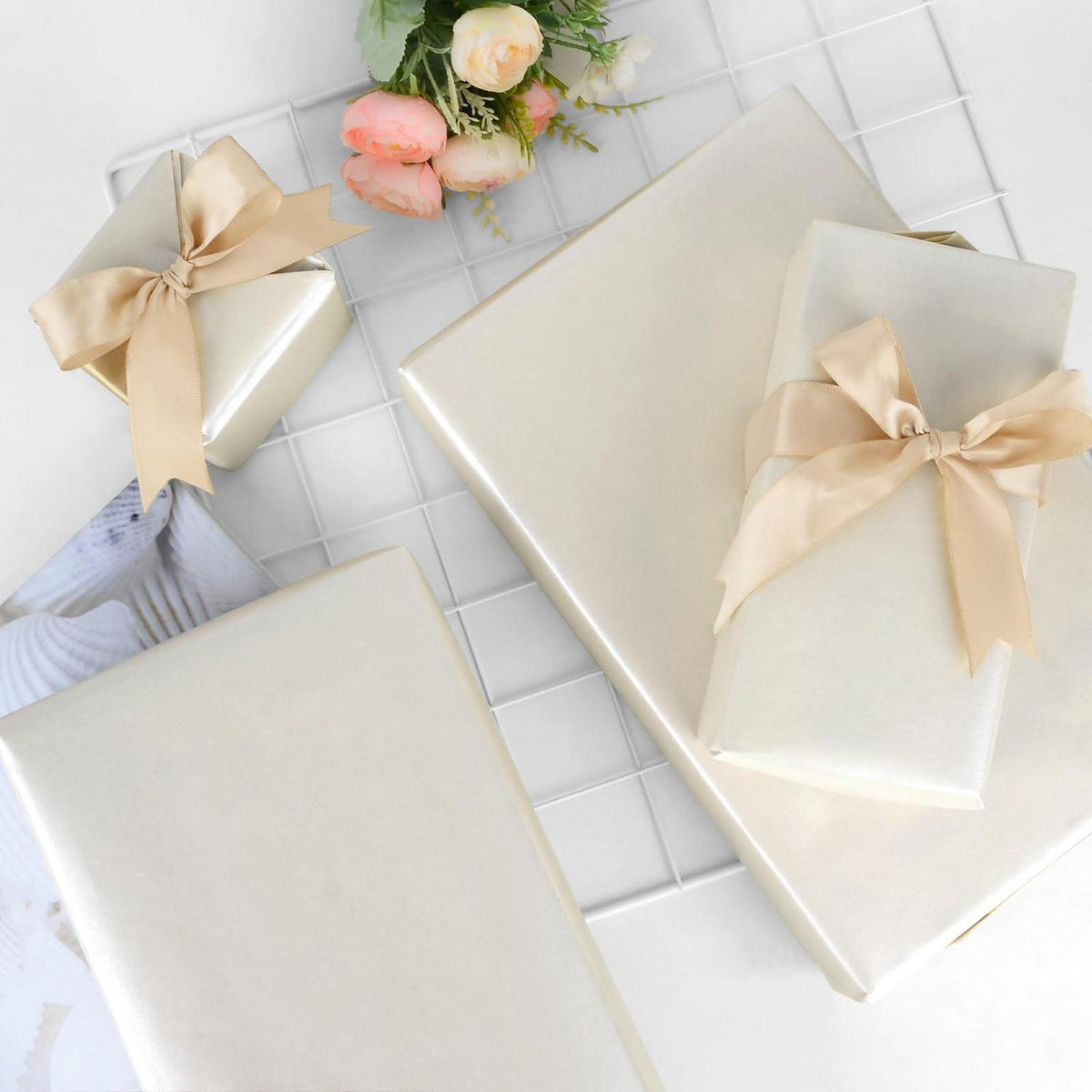 Geschenkpapier Weiß 43 cm x 10 m für alle Anlässe