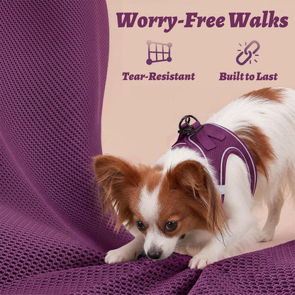 HEELE Hundegeschirr Mesh Lila – Weich & Verstellbar