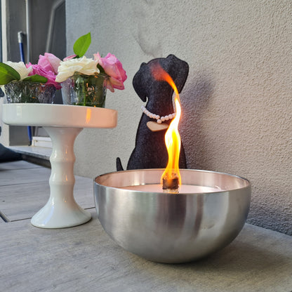 Schwabenfire Outdoorkerze mit Dauerdocht in Metallschale geschenke für Frauen kleine Outdoor Kerze geburtstagsgeschenk für frauen garten