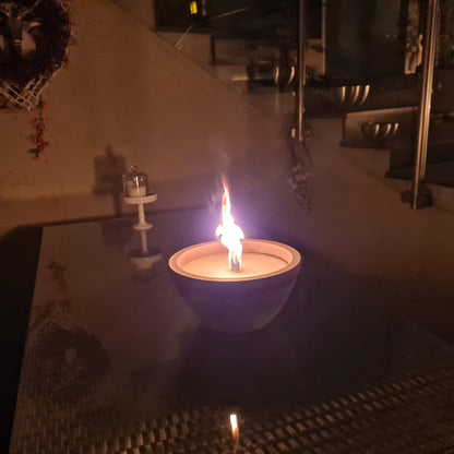Schwabenfire Outdoorkerze aus Terrakota mit Dauerdocht Wetterfeste outdoorkerzen