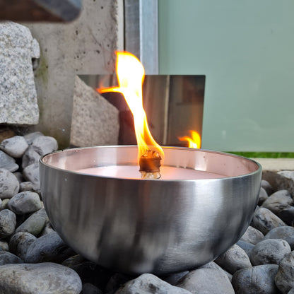 Schwabenfire Outdoorkerze mit Dauerdocht in Metallschale geschenke für Frauen kleine Outdoor Kerze geburtstagsgeschenk für frauen garten